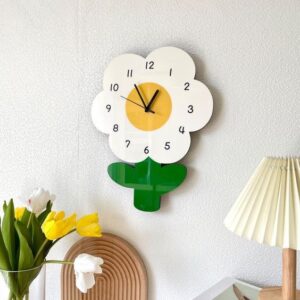 đồng hồ treo tường hình bông hoa siêu đẹp